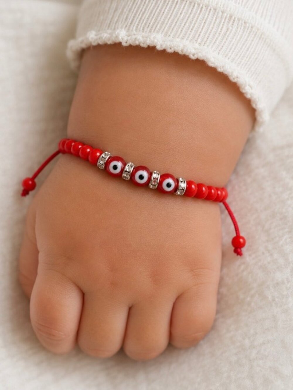 Powerful Azabache Red Cord Bracelet for Boy, Girl, Baby Protection evil eyes